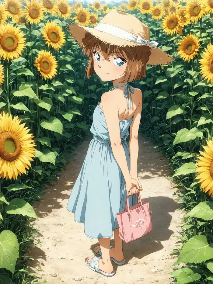 Haibara Ai biểu cảm nhẹ nhàng dễ thương 